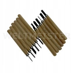 ZESTAW DŁUT DO RZEŹBIENIA 12szt ZESTAW 135MM OSTRE
