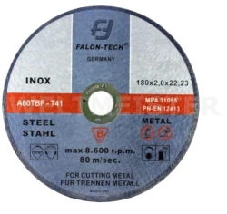 TARCZE TARCZA DO CIECIA METALU 180/2.0 mm INOX FT