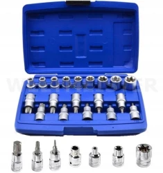 ZESTAW KLUCZY NASADEK NASADKI KLUCZE E-TORX 19 EL