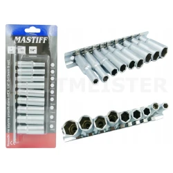 Zestaw nasadek Hex 5-13 mm 1/4 na szynie Mastiff