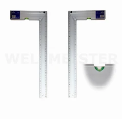 Kątownik stolarski aluminiowy z poziomicą 350 mm FT1249