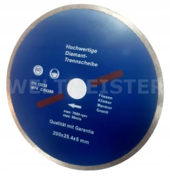 TARCZA DIAMENTOWA DO GLAZURY TERAKOTY 200 x 25,4