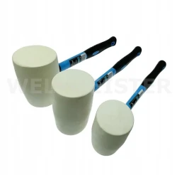 ZESTAW MŁOTKI GUMOWE BIAŁE fiberglass 3 szt.